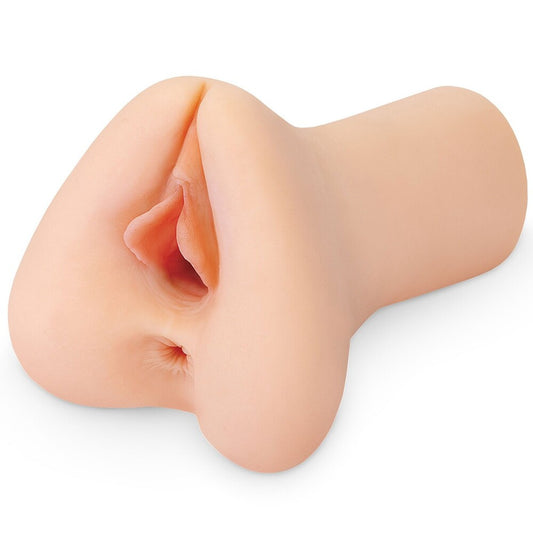 Pipedream PDX Plus XL stroker, realistic textured pleasure tunnel for solo fun, in a neutral tone.