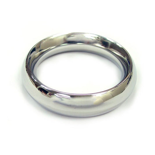 Stainless steel doughnut cock ring from rouge garments, 45mm for bondage play.