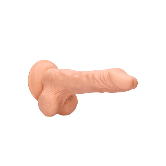 shots toys realistic flesh pink dildo with testicles, eight inches long