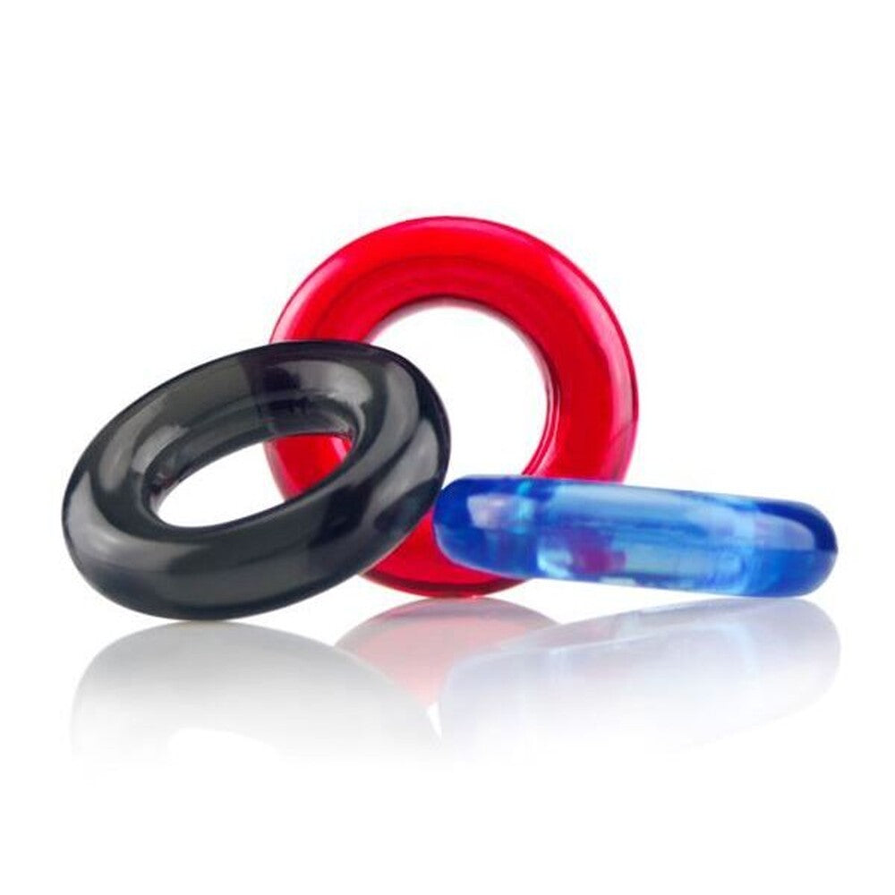 Screaming o ringo love ring, clear flexible material, for enhanced pleasure and intimacy.