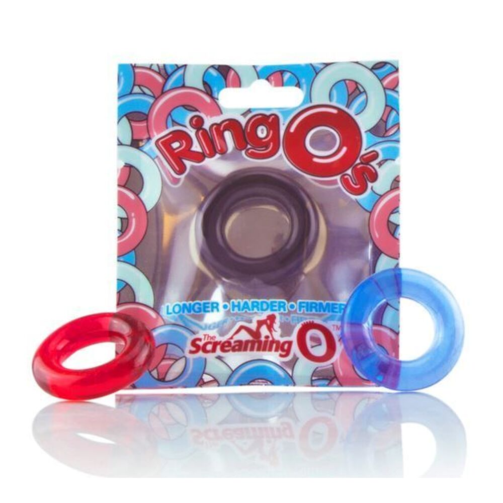 Screaming o ringo love ring, textured grey silicone for enhanced pleasure and support