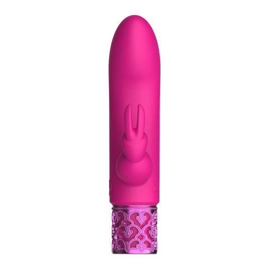 Shots Toys pink rechargeable rabbit vibrator from the Royal Gems range for intimate pleasure.