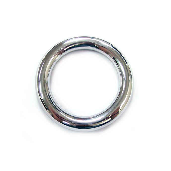 Rouge Garments stainless steel cock ring, round design with a polished finish, 45mm size.