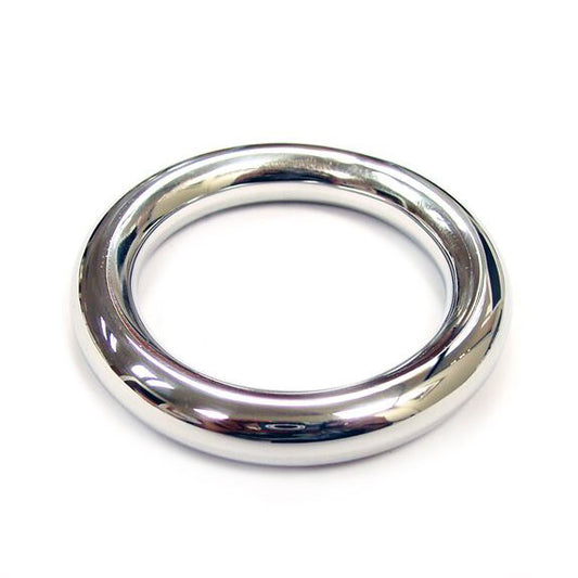Rouge Garments round cock ring in stainless steel, 45mm size, with a smooth finish.