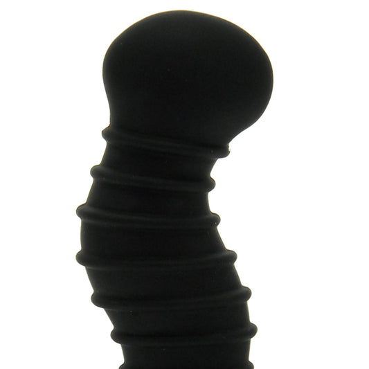 Black Nexus Ridge Rider prostate massager, showing the curved design for prostate stimulation.