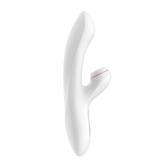 Satisfyer Pro GSpot Rabbit vibrator with bunny ears, pleasure waves and sleek design.