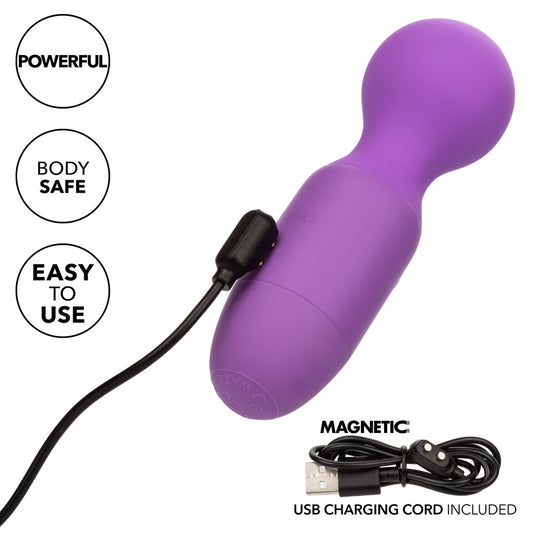 California Exotic rechargeable mini vibrator massager in purple, ideal for first time users.