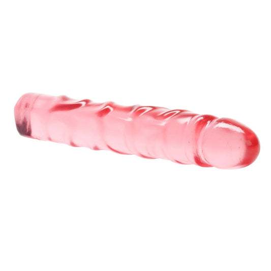 Translucent pink junior dong dildo, likely silicone, from California Exotic, for intimate play.