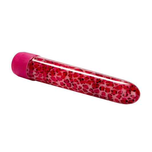 Pink leopard print vibrator massager from california exotic, a standard vibrator for pleasure.