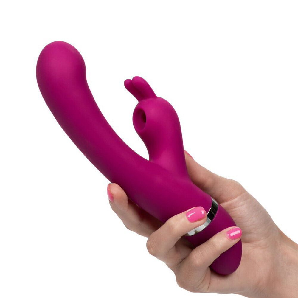 California Exotic bunny vibrator with soft, textured silicone for ultimate pleasure play