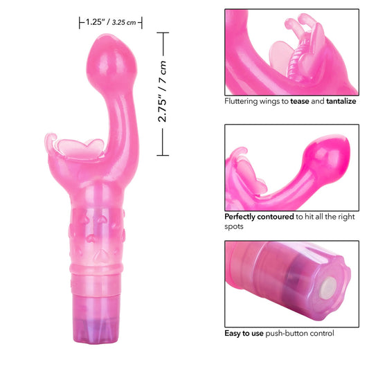 Purple butterfly kiss g-spot vibrator by california exotic, a personal pleasure device.