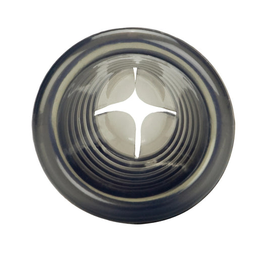 California Exotic optimum series universal silicone pump sleeve in a smoke grey colour.