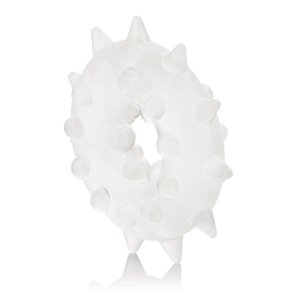 Clear sexagon enhancer cock ring from California Exotic, a love ring to add excitement.