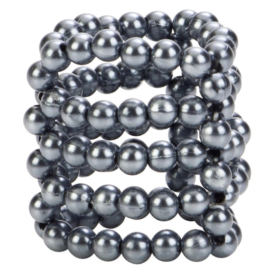 california exotic ultimate stroker beads love ring; clear, stretchy, textured, for enhanced pleasure.