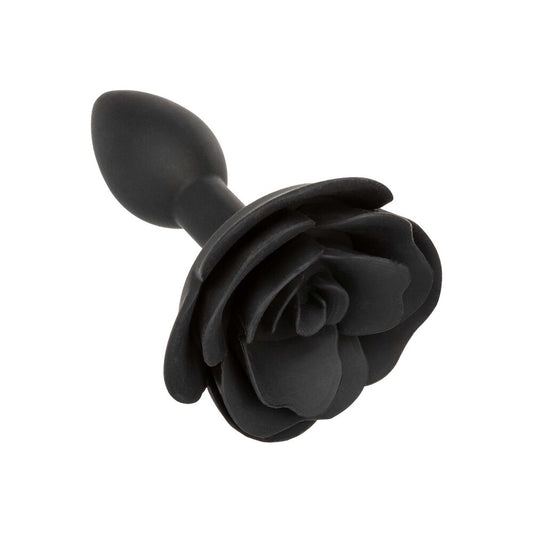 Small, rose-shaped anal plug in a vibrant pink colour, designed for intimate pleasure.