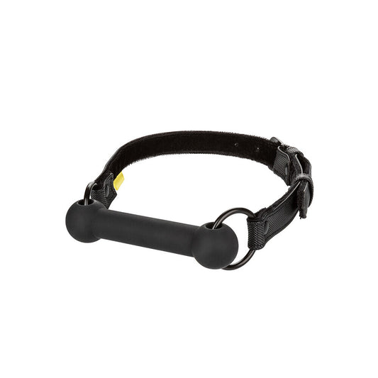 california exotic boundless bar gag in black silicone, a naughty accessory from gags and bits.