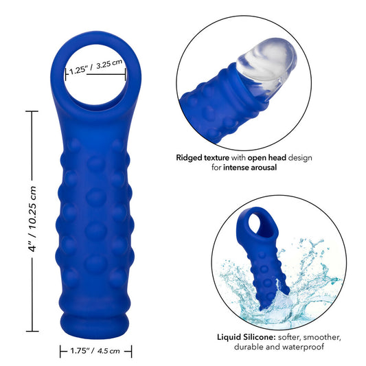 Admiral beaded penis extender, a clear silicone sheath with prominent beaded texture detail.
