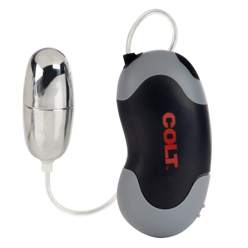 Vibrating egg toy in a metallic finish, from California Exotic, for intimate stimulation.