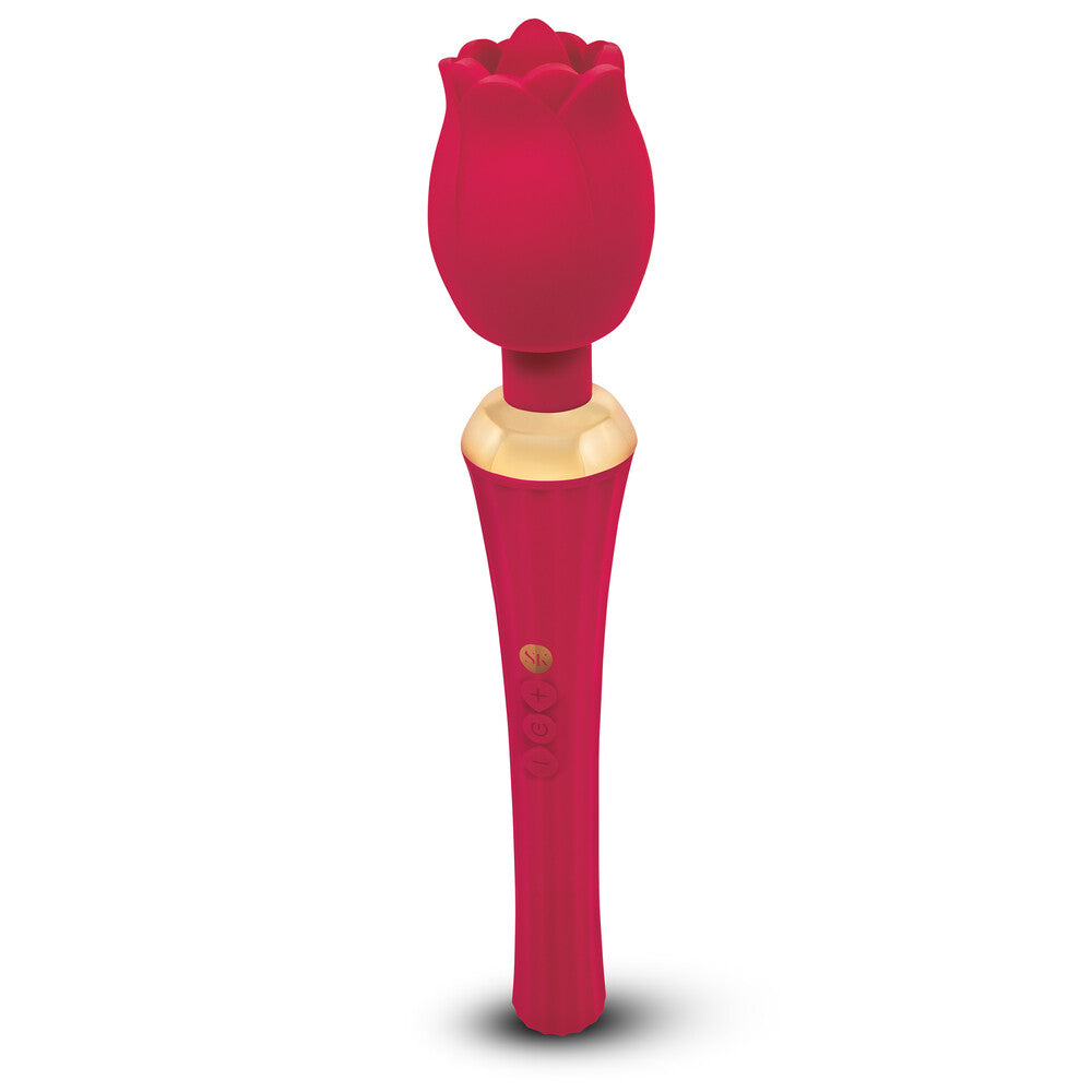 Secret Kisses Rosegasm Bouquet Rose Wand massager attachment, pink, for sensual pleasure.