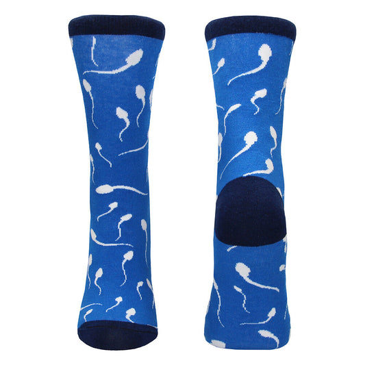 A pair of novelty socks featuring a jaunty sea man design, sizes 36 to 41.