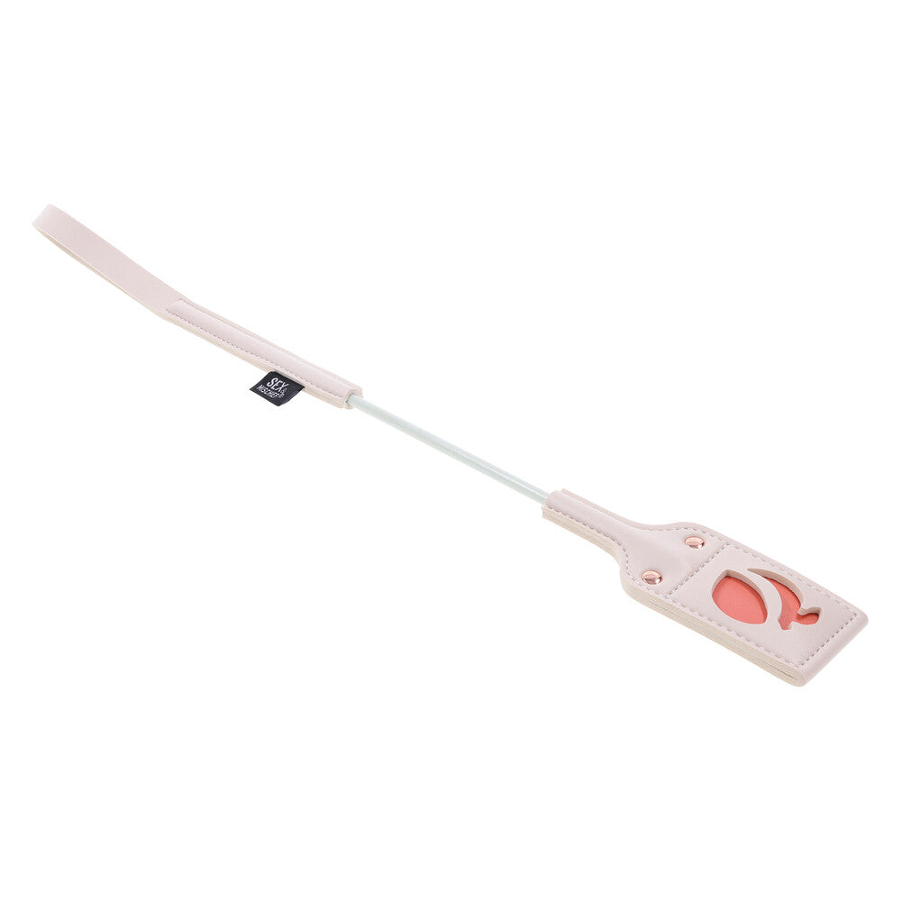 sportsheets impression crop whip in black; kinky fun for role play games.