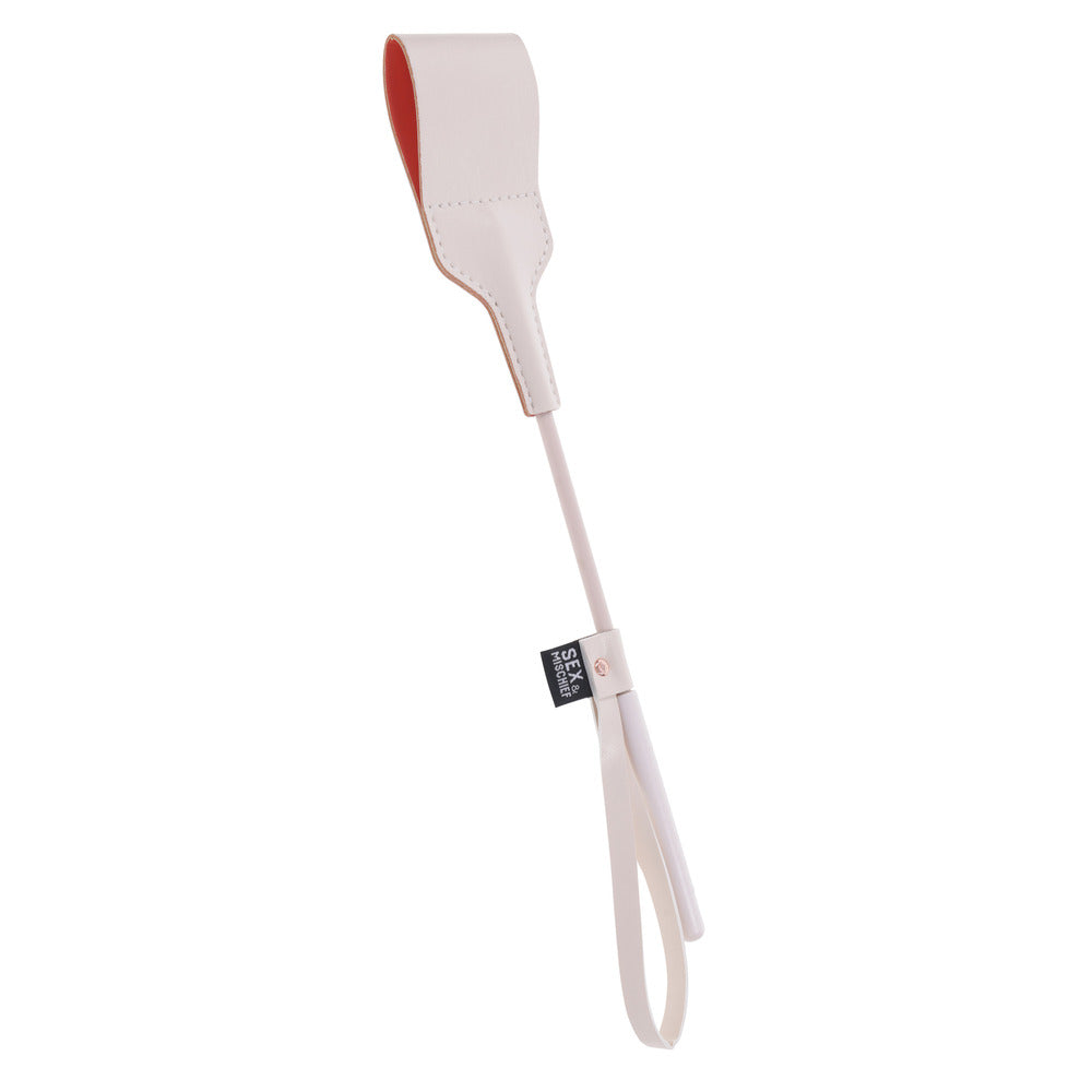 Black sex and mischief riding crop from Sportsheets with a textured handle.
