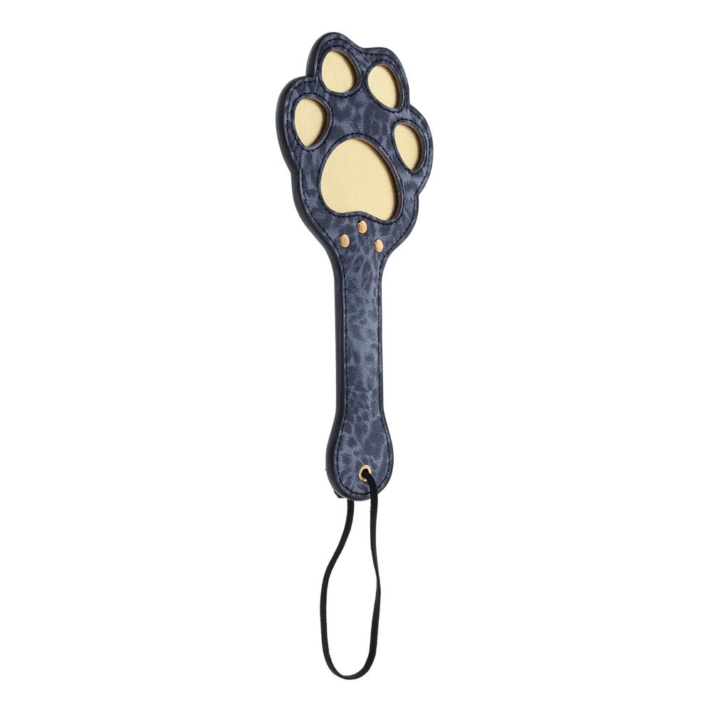 Sportsheets paw paddle in black, a fun flogging toy for playful sensual experiences.