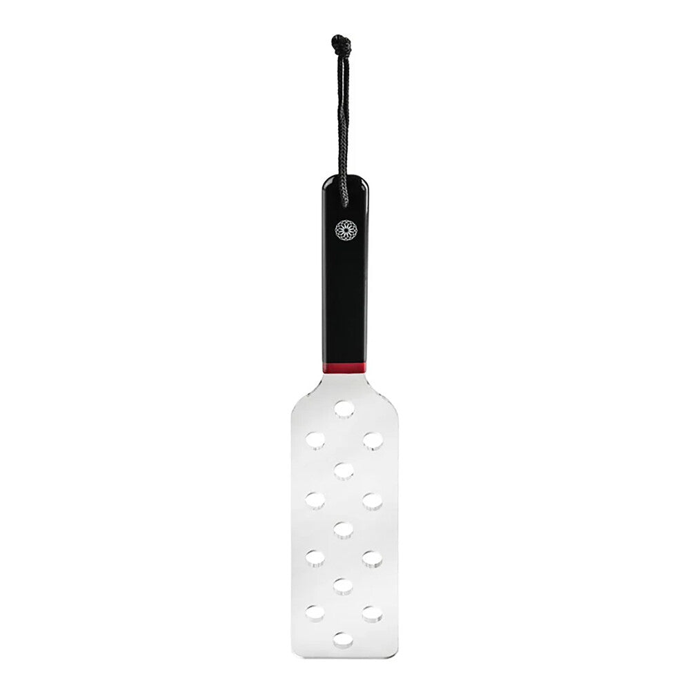 Clear acrylic spanker paddle from Sportsheets, designed for playful impact during intimate moments.