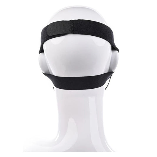 Sportsheets face strap on dildo attachment with adjustable black straps for secure play.