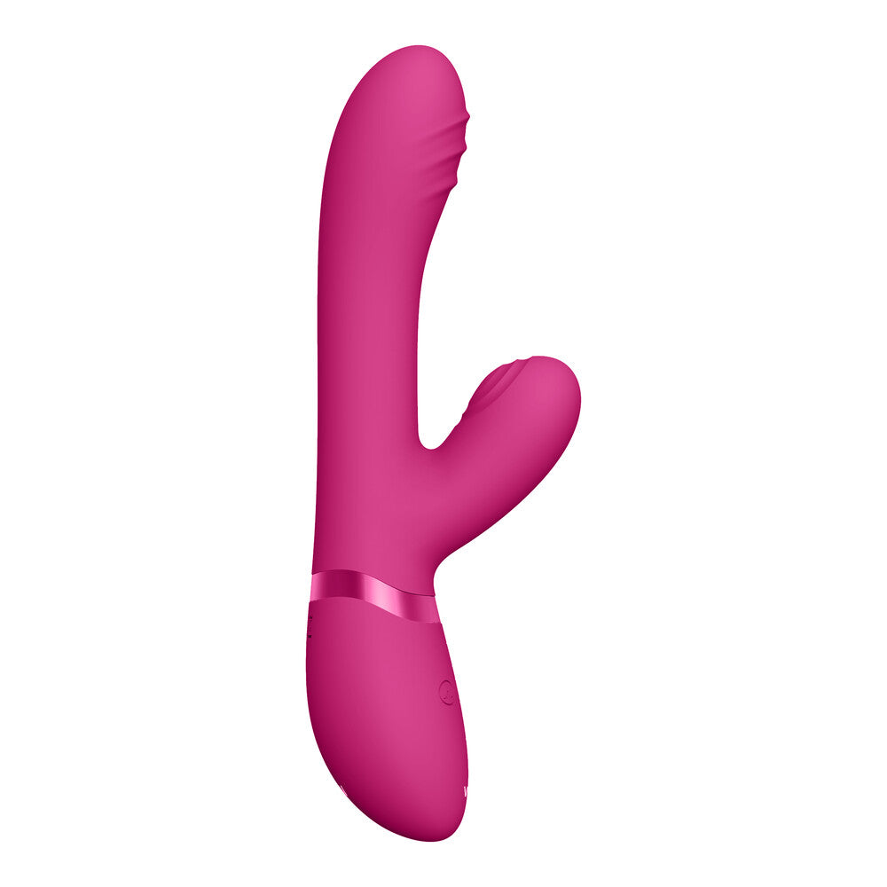 Pink finger vibrator with pulse wave technology for clitoral stimulation by Shots Toys