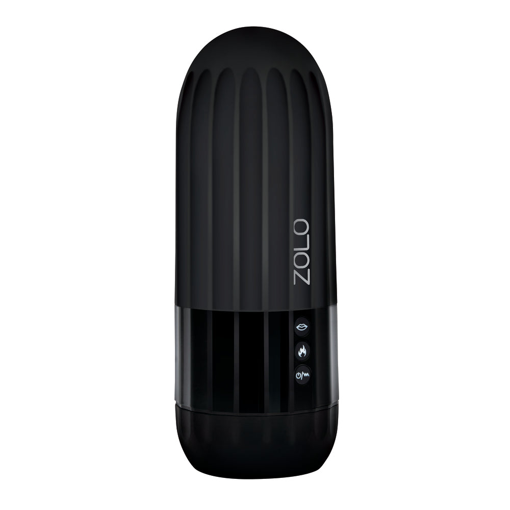 Zolo Jerkmaster masturbator, a vibrating and warming pleasure toy, with textured interior.