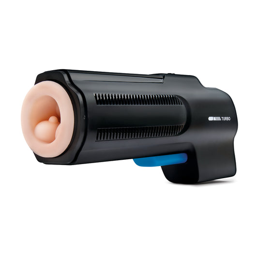 The zolo bj blaster, a thrusting vibrating masturbator, showcasing its realistic design.