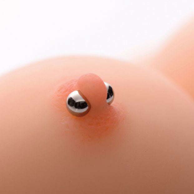 master series magnus mighty magnetic nipple orbs, shiny metal clamps for adult play