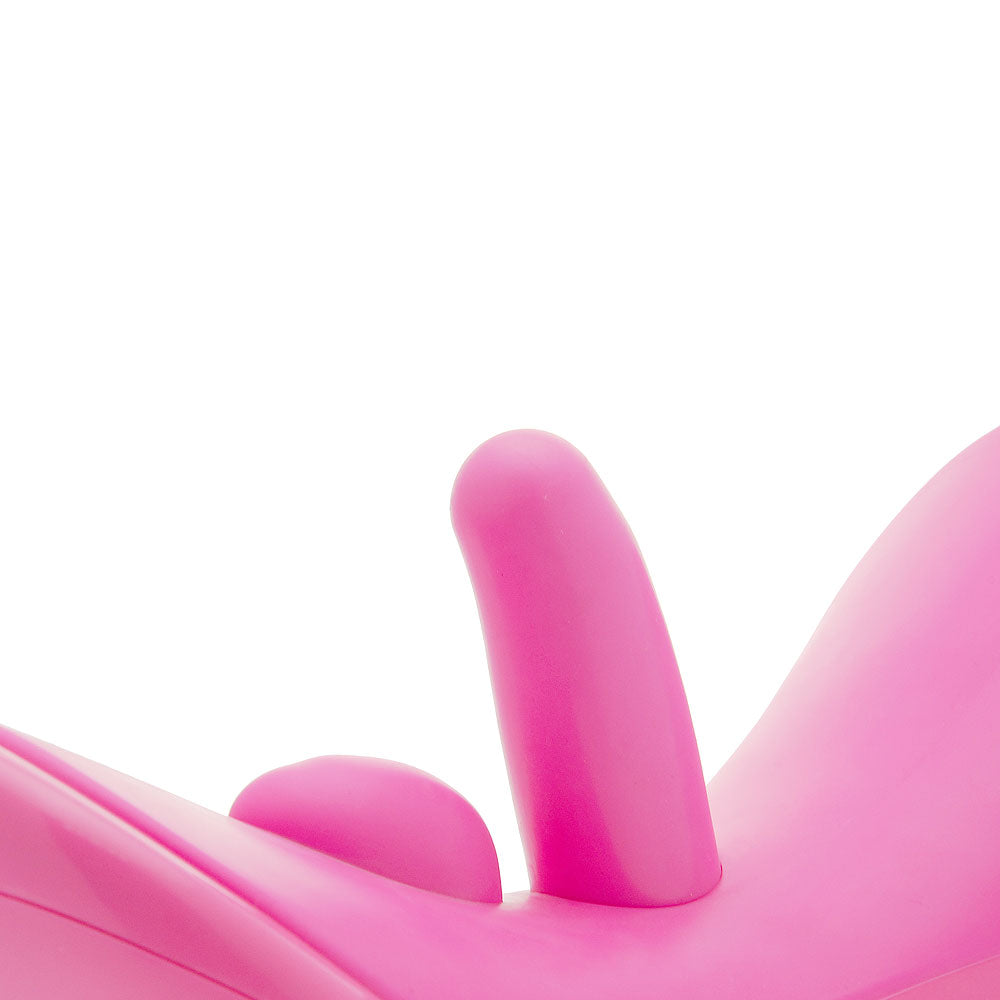 Doc Johnson iRide vibrating rocker, a grey, contoured pleasure device for hands-free stimulation.