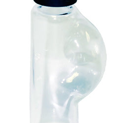 A small glass nipple pump from Rimba, part of our female pump range.