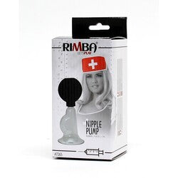 Rimba glass nipple pump, large size, designed for female use, see-through material.