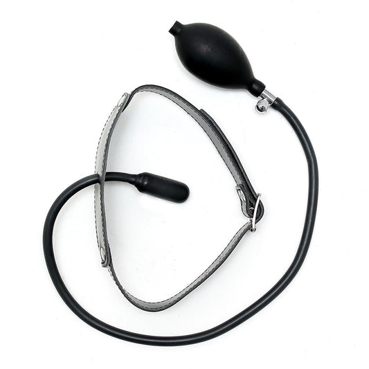 Rimba's leather inflatable gag, a playful and unique item for your collection.