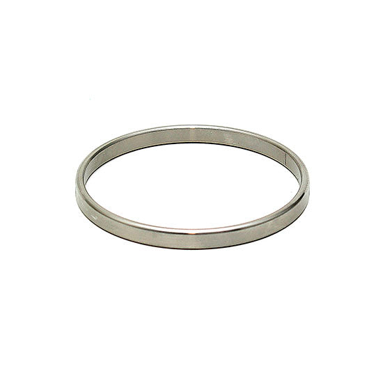 Slimline metal cock ring in silver, 0.4cm wide for intimate bondage play