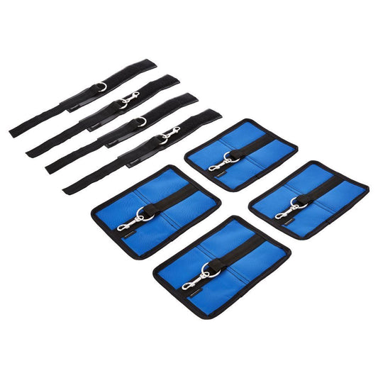 King size black bondage bedsheet by Sportsheets, a fun and kinky bedroom accessory.