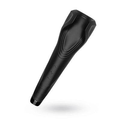 Satisfyer Men Wand masturbator, a vibrating pleasure device for blokes, made of skin-safe material.