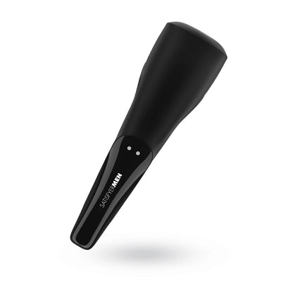 Satisfyer Men Wand masturbator in dark grey, a vibrating sex toy for men.