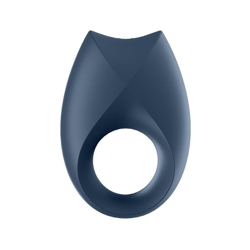 Satisfyer app-enabled royal one cock ring in a striking blue, a vibrating love ring.