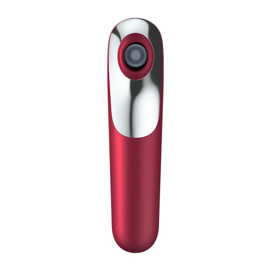 Satisfyer Pro dual love clitoral massager in red, app-enabled for enhanced pleasure.