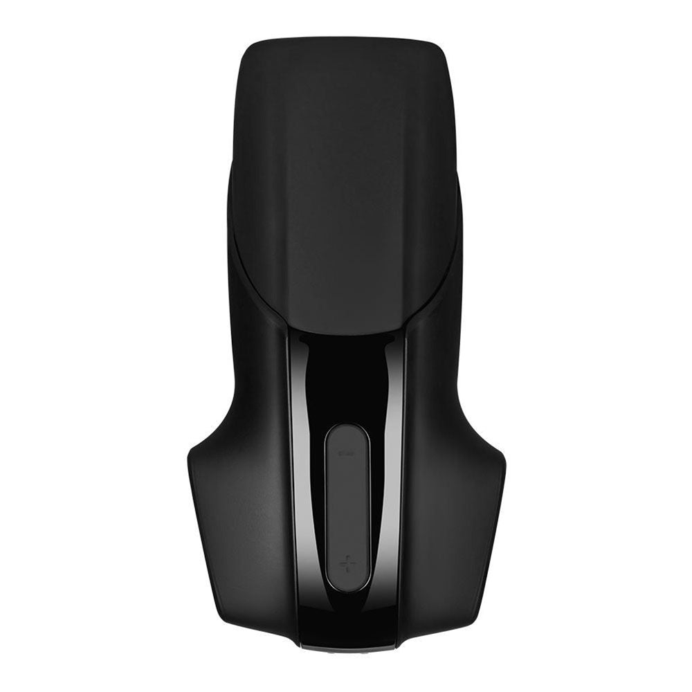 Satisfyer Pro men's vibrating masturbator for pleasurable blow job sensations; flesh-toned sleeve with textured finish.