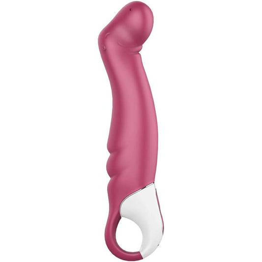 Satisfyer Vibes petting hippo vibrator, a rechargeable g-spot toy in a playful hippo shape.