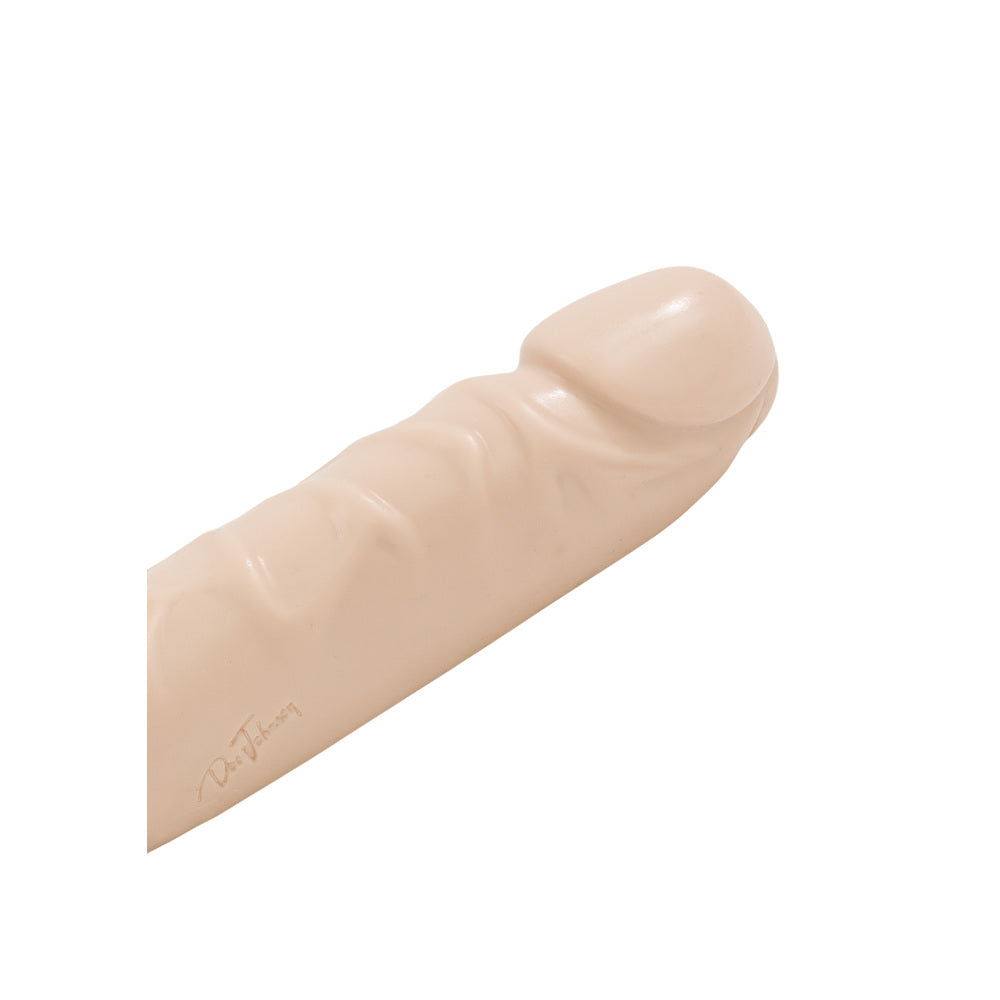 Doc Johnson Jr Veined Double Header bender dong, 12 inch, dual-ended textured pleasure.