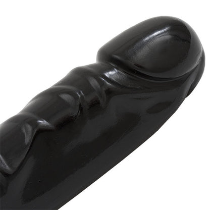 Doc Johnson jr veined double header, a 12 inch black bender dong.