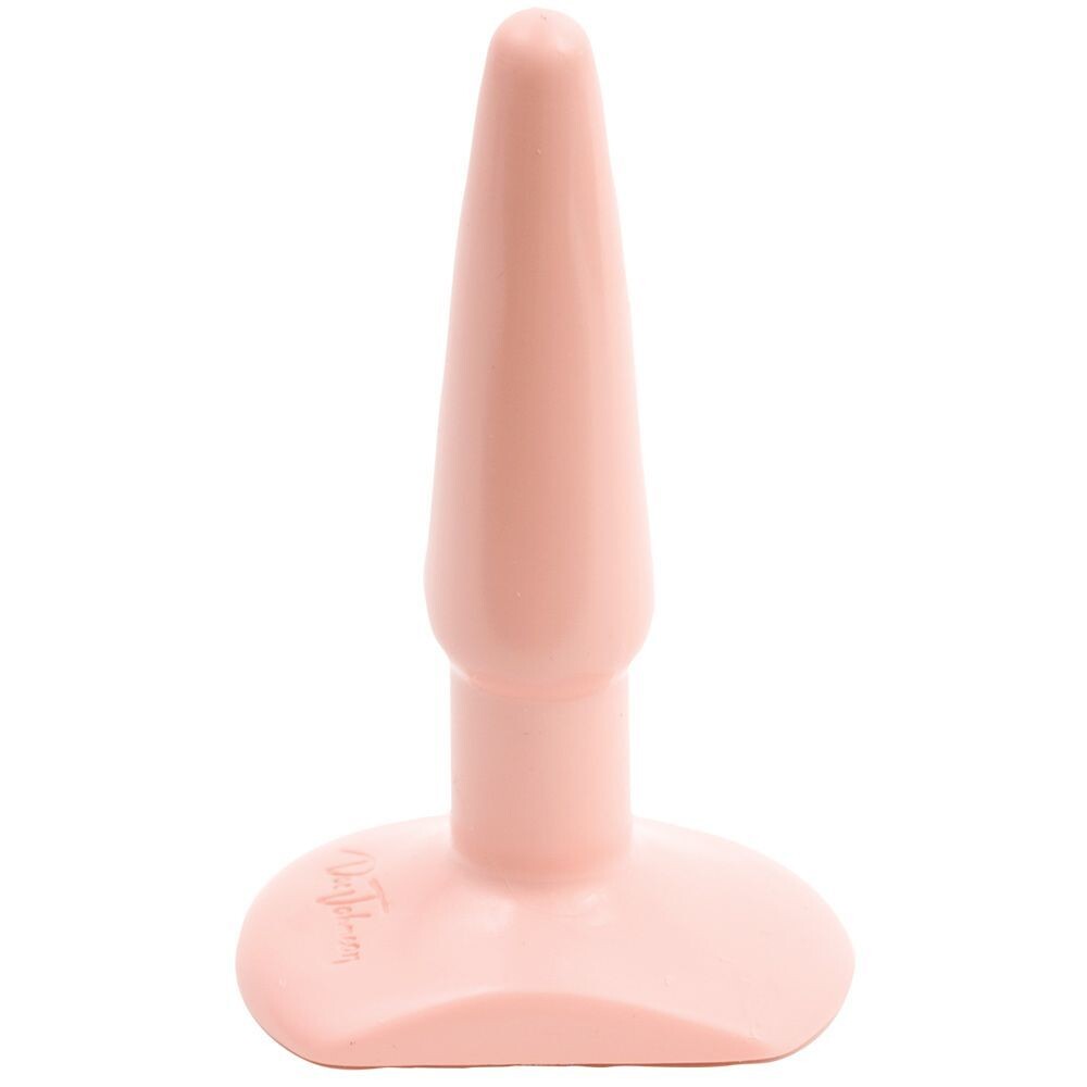 Small flesh pink classic smooth butt plug from Doc Johnson, a discreet sensual toy.