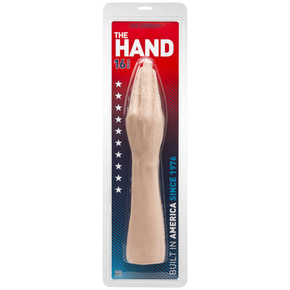 The Hand realistic 16 inch dildo with a lifelike skin tone finish.