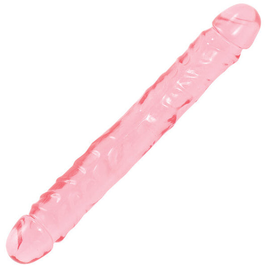Doc Johnson crystal jellies double dong, 12 inch, translucent, realistic, pleasure toy